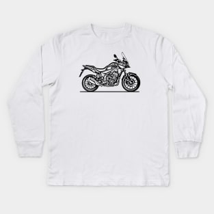 CB500X Motorcycle Sketch Art Kids Long Sleeve T-Shirt